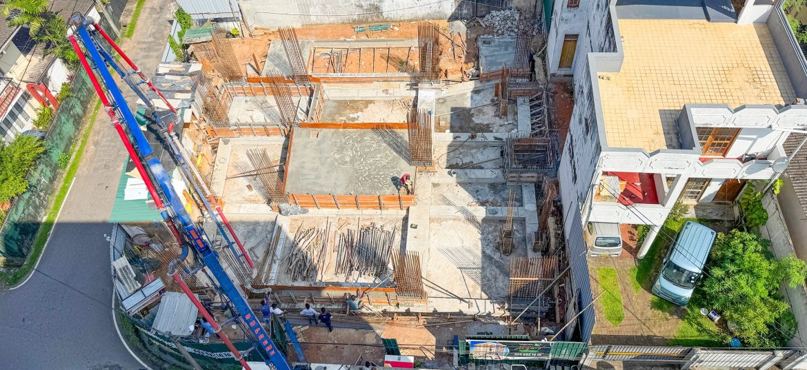 Construction progress at The Templer’s Edge – sump cover slab completed, marking the next step in development.