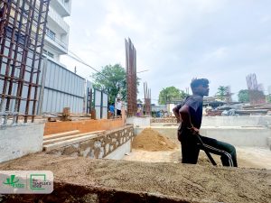 Construction progress at The Templer’s Edge with rubble and plinth work completed, marking steady advancement of the project.