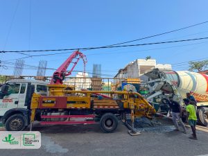 Construction progress at The Templer’s Edge with ground floor column concrete completed, marking the vertical development of the structure.