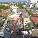 Construction progress at The Templer’s Edge with ground floor column concrete completed, marking the vertical development of the structure.