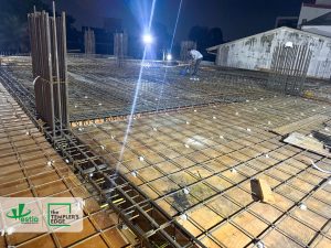 The Templer’s Edge construction progress showing first slab reinforcement work in progress as the structure continues to develop.