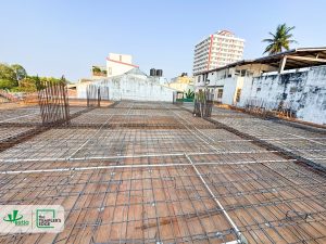 The Templer’s Edge construction progress showing first slab reinforcement work in progress as the structure continues to develop.
