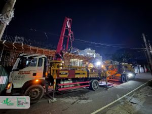 The Templer’s Edge construction progress showing first-floor car park floor concrete work completed as the structure levels up.
