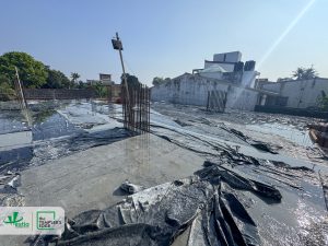 The Templer’s Edge construction progress showing first-floor car park floor concrete work completed as the structure levels up.